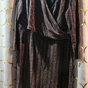 Elegant Black and Gold Women's Dress